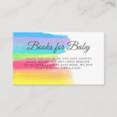 Mooie regenboogboeken voor Baby shower ritme Informatiekaartje (Voorkant)