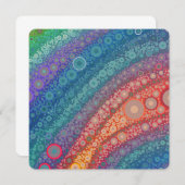 Mooie regenboogcirkels vlak wenskaart (Voorkant / Achterkant)