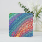 Mooie regenboogcirkels vlak wenskaart (Staand voorkant)