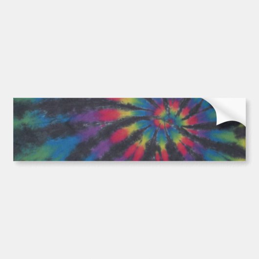 Mooie regenboogdraden Spiral Tie Dye PhatDyes Bumpersticker (Voorkant)