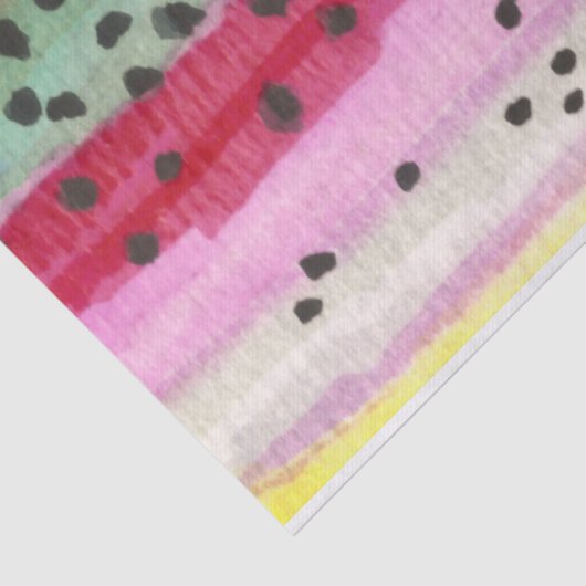 Mooie regenboogforel Vist Tissuepapier (Detail)