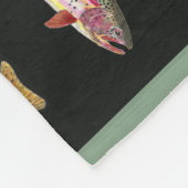 Mooie regenboogforel vliegen fleece deken (Hoek)