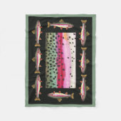 Mooie regenboogforel vliegen fleece deken (Voorkant)