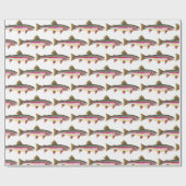 Mooie regenboogforel voor Geviste Mannen en vrouwe Cadeaupapier (Vlak)