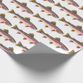 Mooie regenboogforel voor Geviste Mannen en vrouwe Cadeaupapier (Hoek)