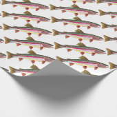 Mooie regenboogforel voor Geviste Mannen en vrouwe Cadeaupapier (Hoek)