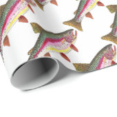 Mooie regenboogforel voor Geviste Mannen en vrouwe Cadeaupapier (Rol Hoek)