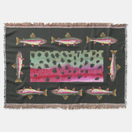 Mooie regenboogforel voor vissers deken