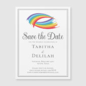 Mooie regenbooggolven sparen de Kaart van de Datum (Voorkant)