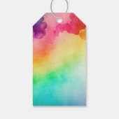 Mooie regenboogkleuren Abstract ontwerp-huwelijk Cadeaulabel (Achterkant)