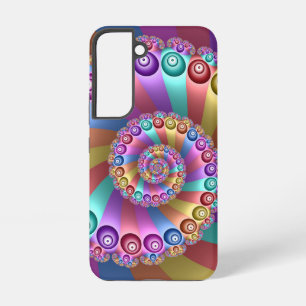 Mooie Regenboogkleuren Abstracte Fractale Kunst Samsung Galaxy Hoesje
