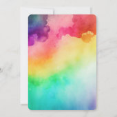 Mooie Regenboogkleuren Abstracte Ontwerp Bruiloft Kaart (Achterkant)