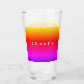 Mooie regenboogkleuren - Cheers Glas (Achterkant)