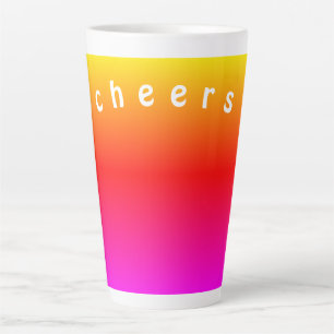 Mooie regenboogkleuren - Cheers Latte Mok