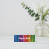 Mooie regenboogkleuren - hedendaagse kleurrijke kl mini visitekaartje (Staand voorkant)
