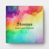 Mooie regenboogkleuren met Citaat Fotoplaat (Voorkant)