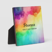 Mooie regenboogkleuren met Citaat Fotoplaat (Voorkant)