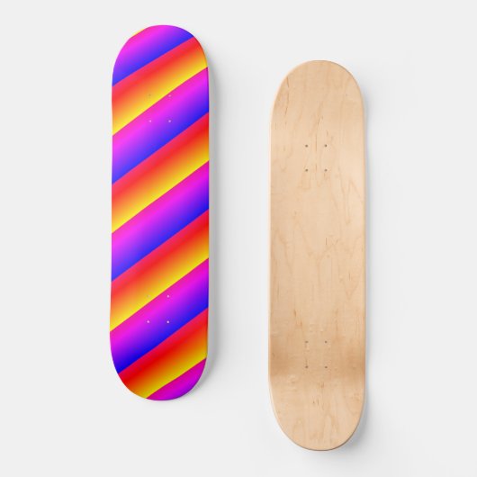 Mooie regenboogkleuren persoonlijk skateboard (Voorkant)
