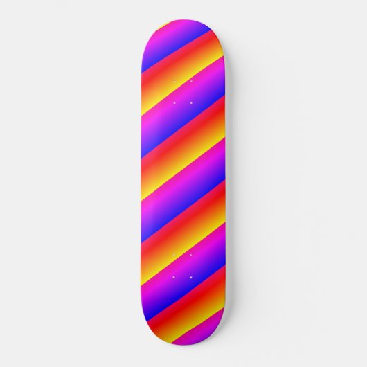 Mooie regenboogkleuren persoonlijk skateboard (Voorkant)