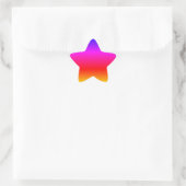 Mooie regenboogkleuren - ster sticker (Tas)