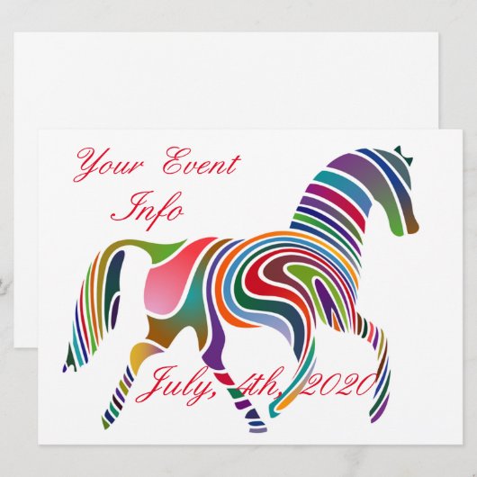 Mooie regenboogkleurpaard Thunder_Cove (Voorkant / Achterkant)