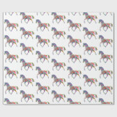 Mooie regenboogkleurpaard Thunder_Cove Cadeaupapier (Vlak)