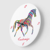 Mooie regenboogkleurpaard Thunder_Cove Grote Klok (Hoek)