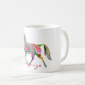 Mooie regenboogkleurpaard Thunder_Cove Koffiemok (Voorkant rechts)