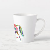 Mooie regenboogkleurpaard Thunder_Cove Latte Mok (Rechts)