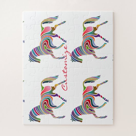 Mooie regenboogkleurpaard Thunder_Cove Legpuzzel (Verticaal)