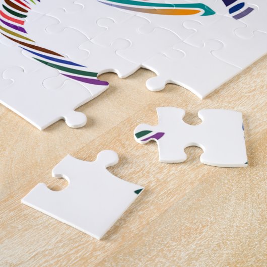 Mooie regenboogkleurpaard Thunder_Cove Legpuzzel (Zijkant)