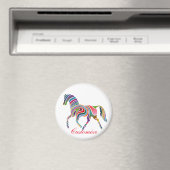 Mooie regenboogkleurpaard Thunder_Cove Magneet (Insitu (Vaatwasser))