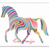 Mooie regenboogkleurpaard Thunder_Cove Sticker (Voorkant)