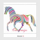 Mooie regenboogkleurpaard Thunder_Cove Sticker (Vel)
