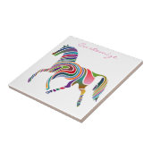 Mooie regenboogkleurpaard Thunder_Cove Tegeltje (Zijkant)