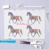 Mooie regenboogkleurpaard Thunder_Cove Tissuepapier (Craft)