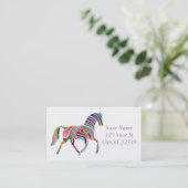 Mooie regenboogkleurpaard Thunder_Cove Visitekaartje (Staand voorkant)