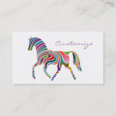 Mooie regenboogkleurpaard Thunder_Cove Visitekaartje (Achterkant)