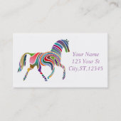 Mooie regenboogkleurpaard Thunder_Cove Visitekaartje (Voorkant)