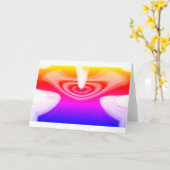 Mooie regenboogkomeetkunst kaart (Gele Bloem)