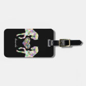 Mooie regenboogpaarden en -hart bagagelabel (Voorkant horizontaal)