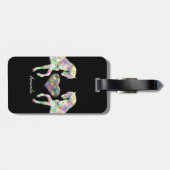 Mooie regenboogpaarden en -hart bagagelabel (Achterkant horizontaal)