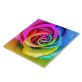 Mooie regenboogRoos keramische tegel Tegeltje (Zijkant)