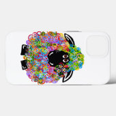 Mooie regenboogschaap van de familie Case-Mate iPhone case (Achterkant (horizontaal))