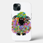 Mooie regenboogschaap van de familie Case-Mate iPhone case (Achterkant)