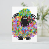 Mooie regenboogschaap van de familie kaart (Staand voorkant)