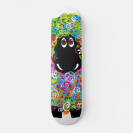 Mooie regenboogschaap van de familie persoonlijk skateboard