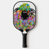 Mooie regenboogschaap van de familie pickleball paddle (Voorkant)