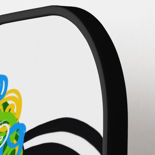 Mooie regenboogschaap van de familie pickleball paddle (Links Detail)