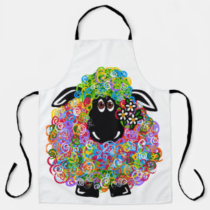 Mooie regenboogschaap van de familie schort